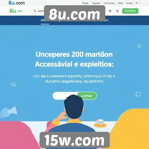 Acessibilidade e interface do 8u.com para novos usuários